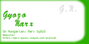 gyozo marx business card