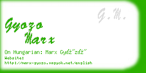 gyozo marx business card